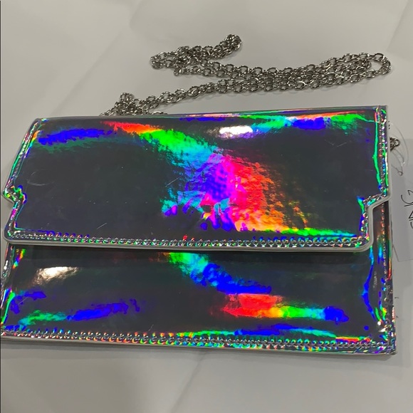 Icing Handbags - HOLOGRAPHIC CLUTCH OR CROSSBODY BAG!